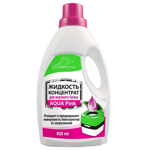 Жидкость для биотуалета GREENMASTER Pink для верхнего бачка, GM Pink 0.95